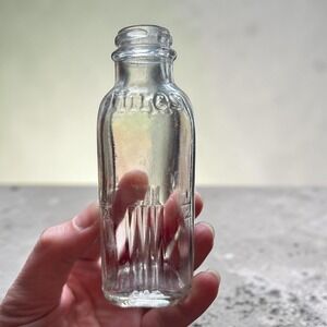 Vintage clear glass Hires root beer extract bottle